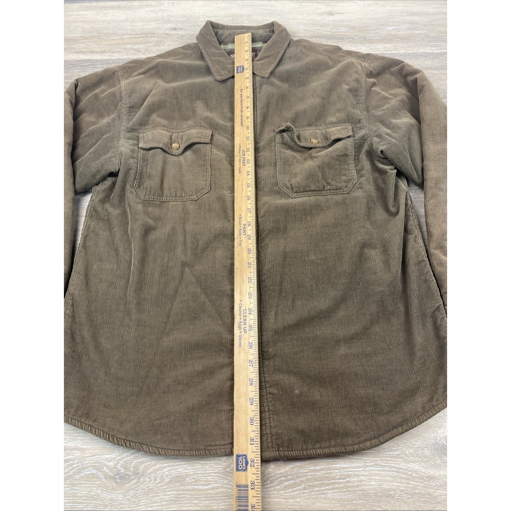 Vintage Levi's Jacket Mens Large Brown Corduroy Flannel Lined Button Shirt Y2K - Picture 4 of 11